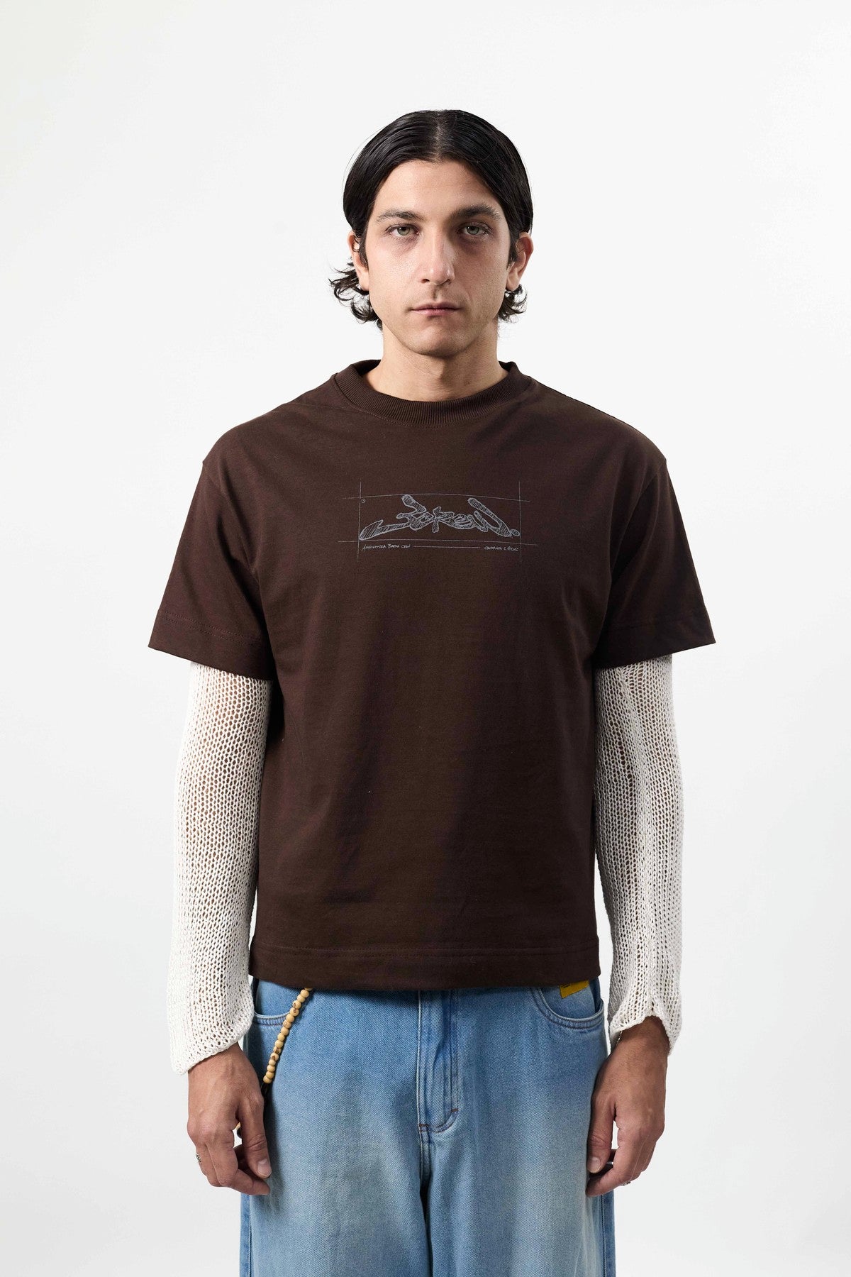 Camiseta Barra "CROQUI" Marrom