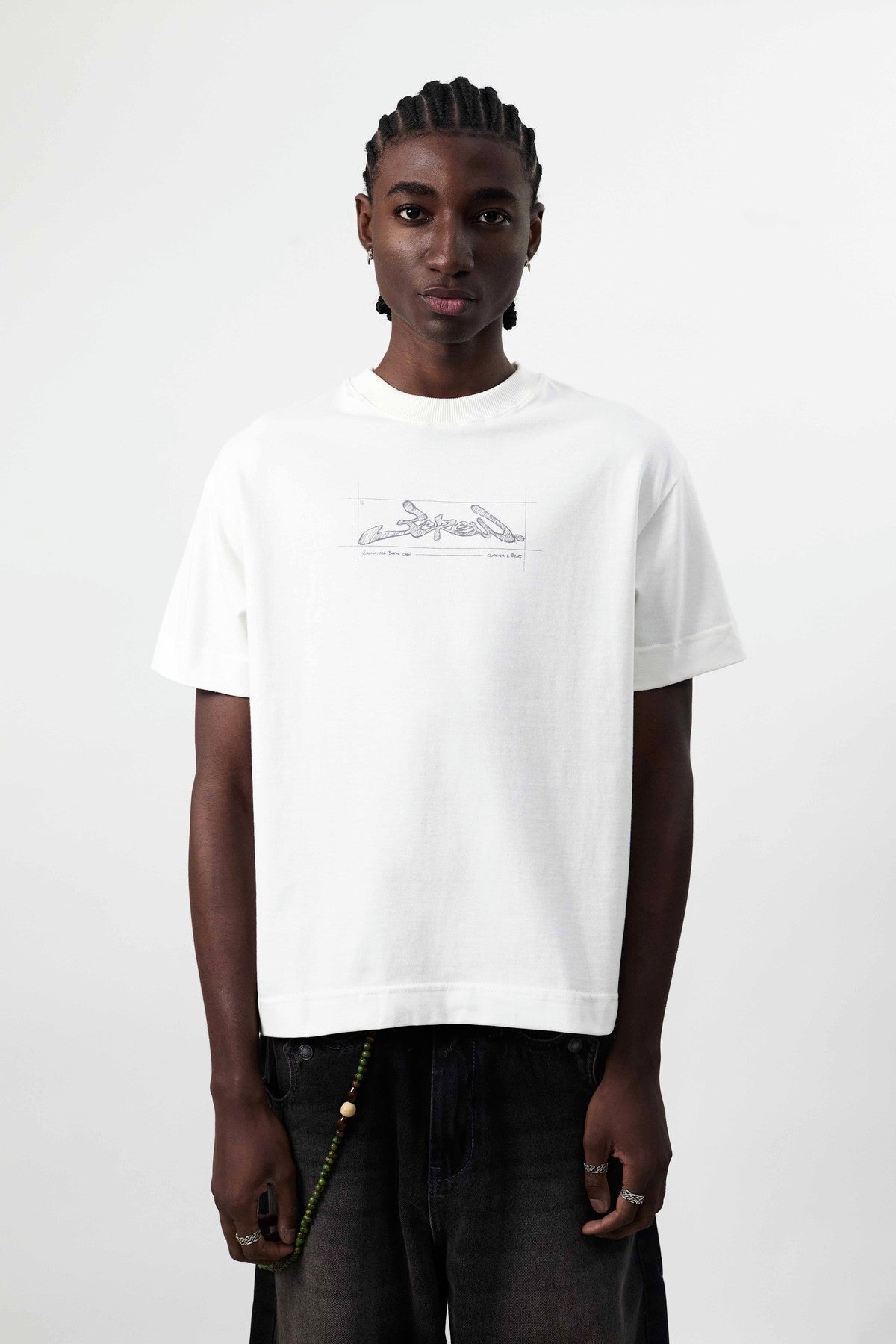 Camiseta Barra "CROQUI" Off White