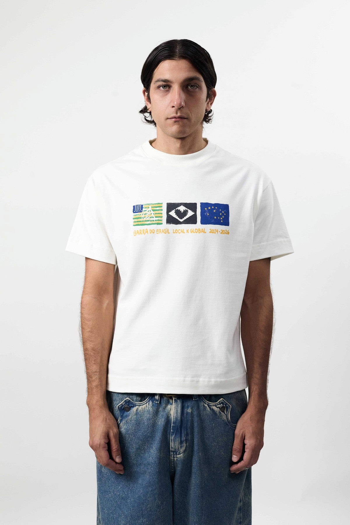 Camiseta Barra "ICONOGRAFIA" Off White