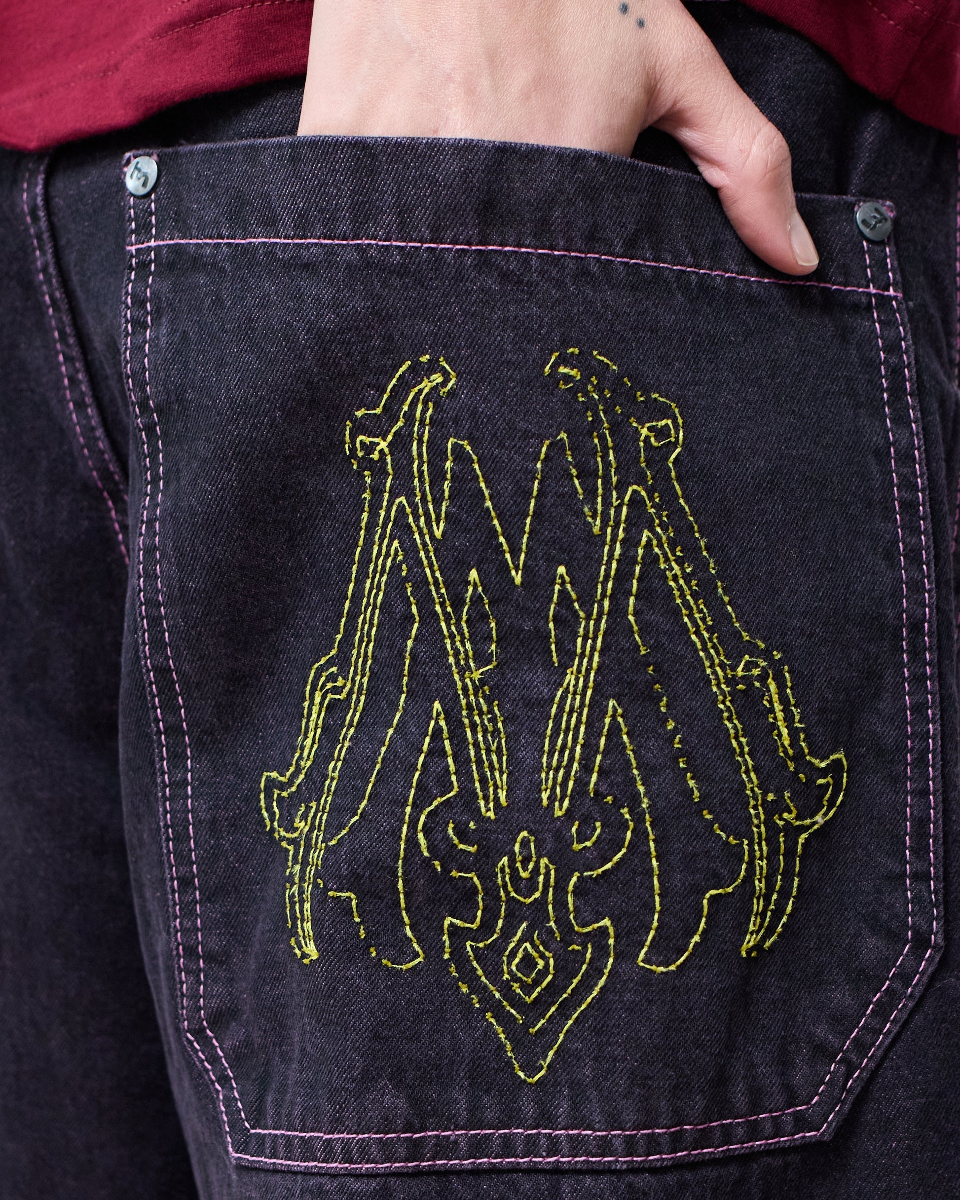Calça MAD Jeans Asas Lilás