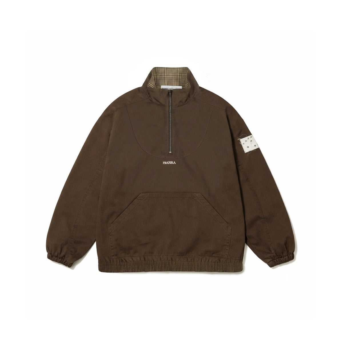 Agasalho Quarterzip Barra "LOGO" Marrom