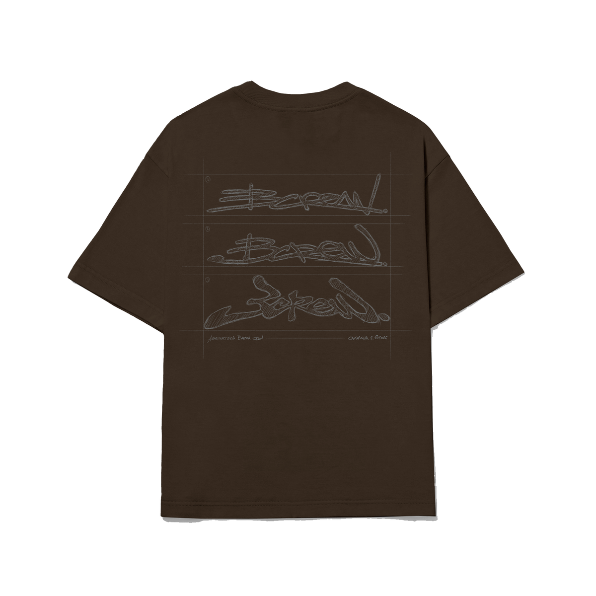 Camiseta Barra "CROQUI" Marrom