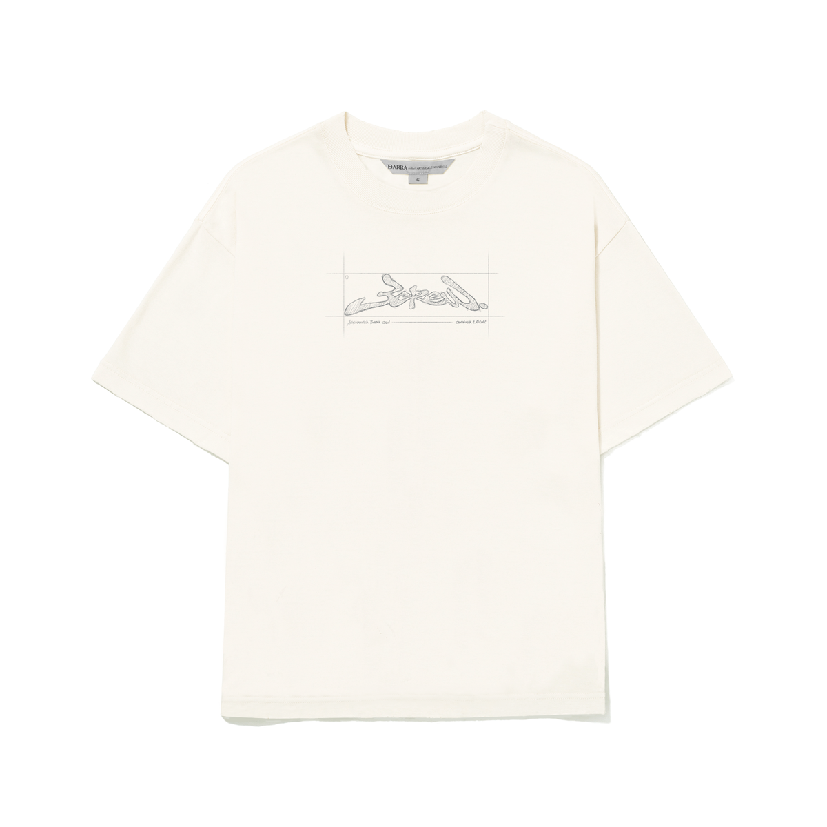 Camiseta Barra "CROQUI" Off White