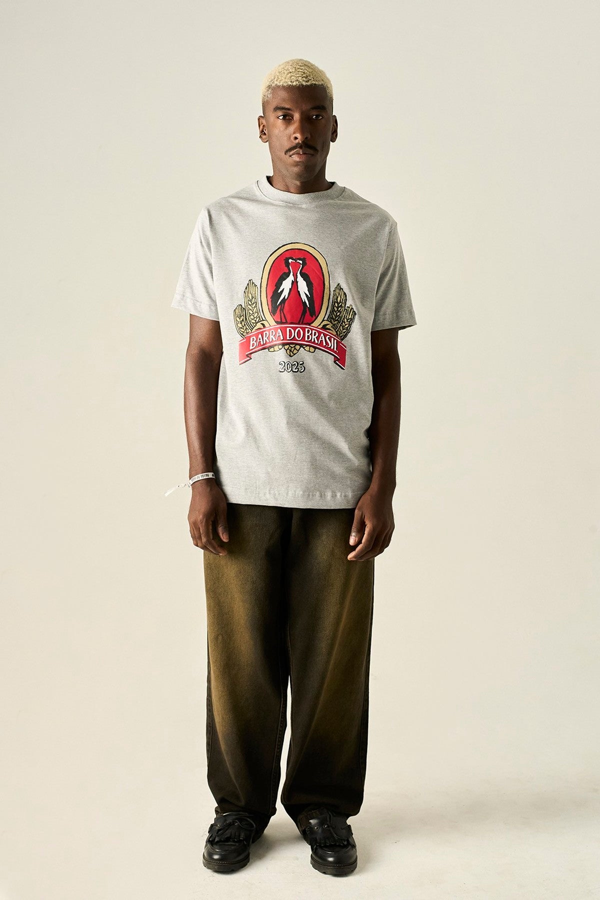 Camiseta BARRA "Barra do Brasil Souvenir" Cinza Mescla