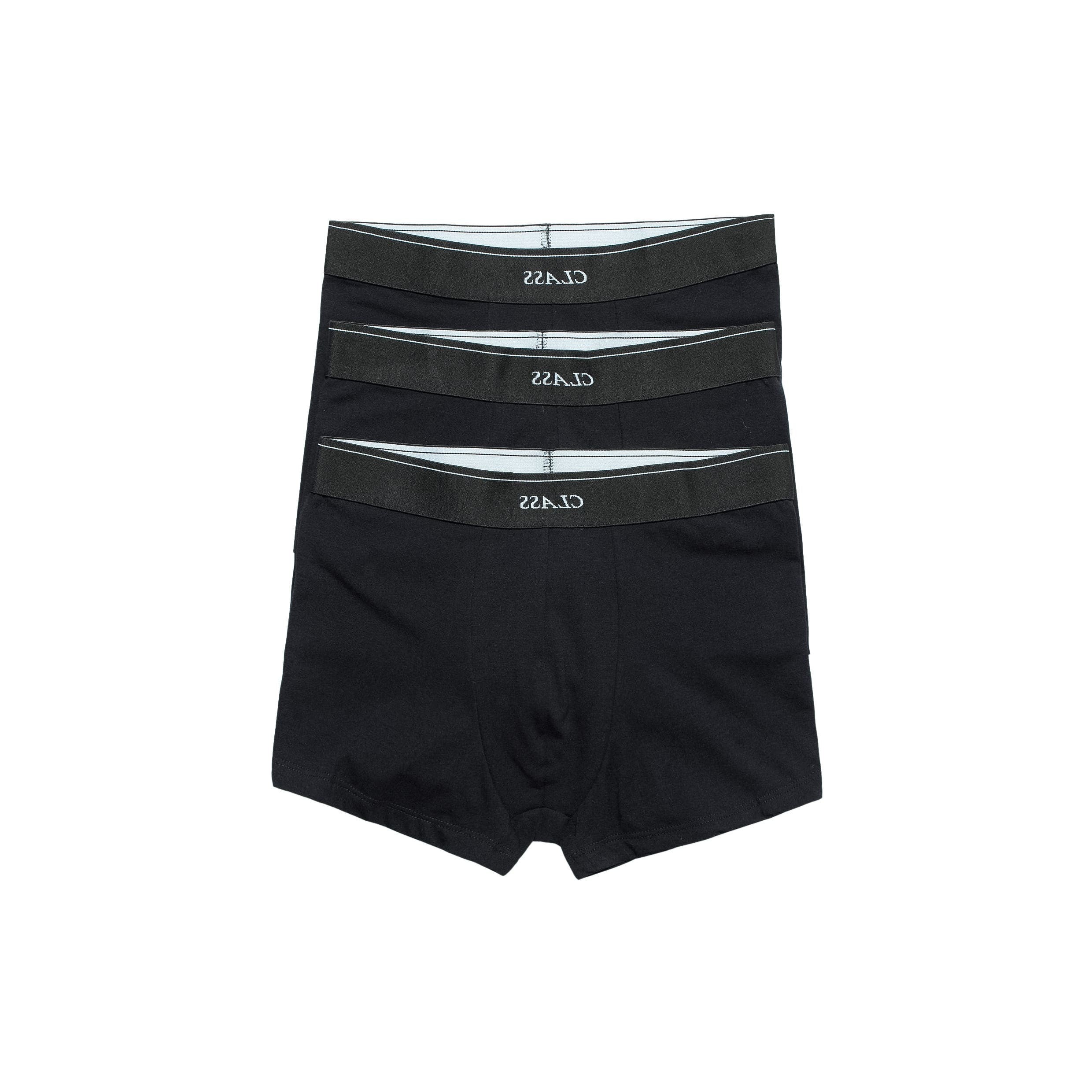 Pack De 3 Cuecas Boxer CLASS Logo Preta
