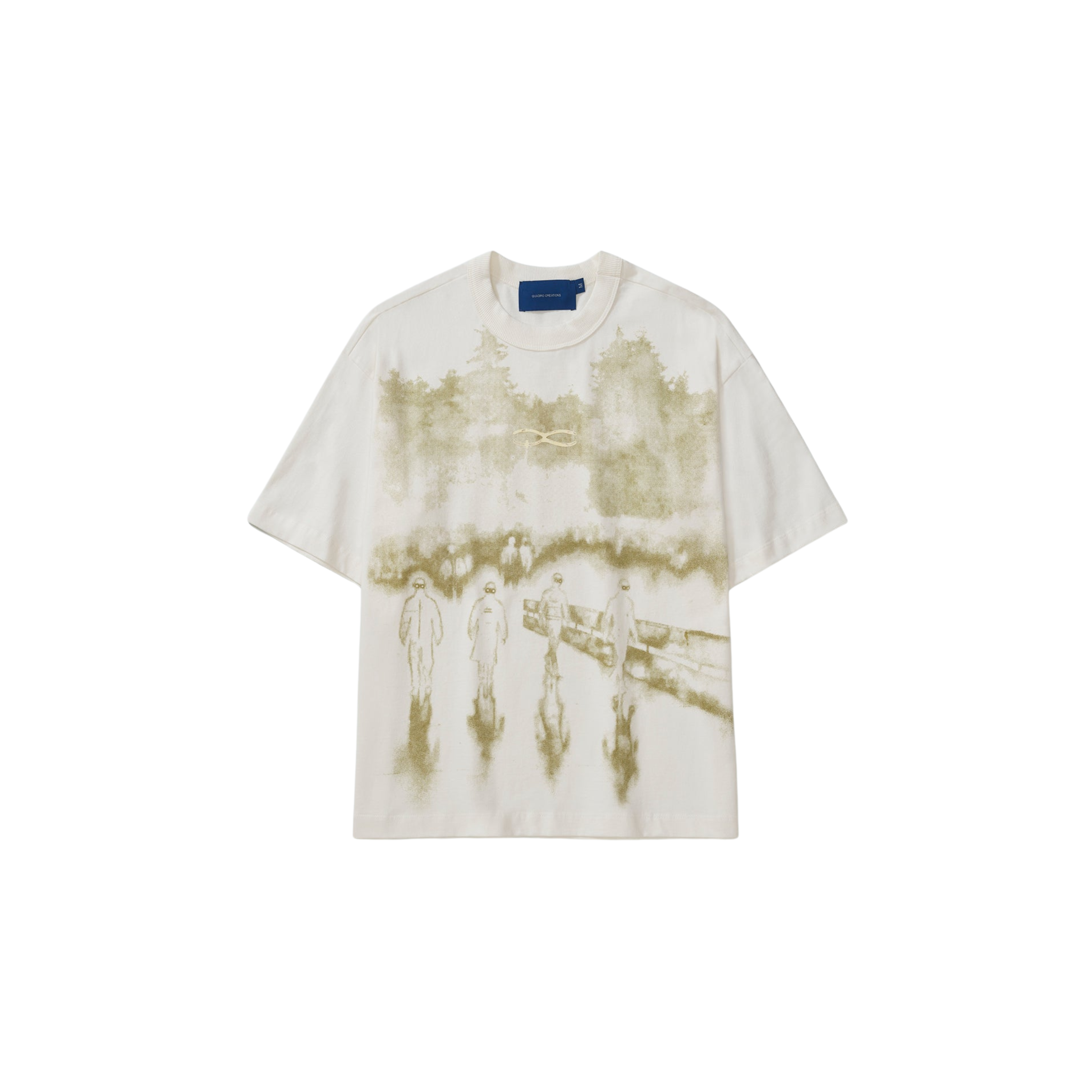 Camiseta QUADRO Qc Paint Boxy Off White