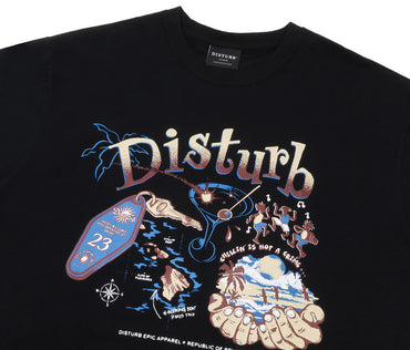 DISTURB - Camiseta Republic Of Relaxation In Black - Slow Office