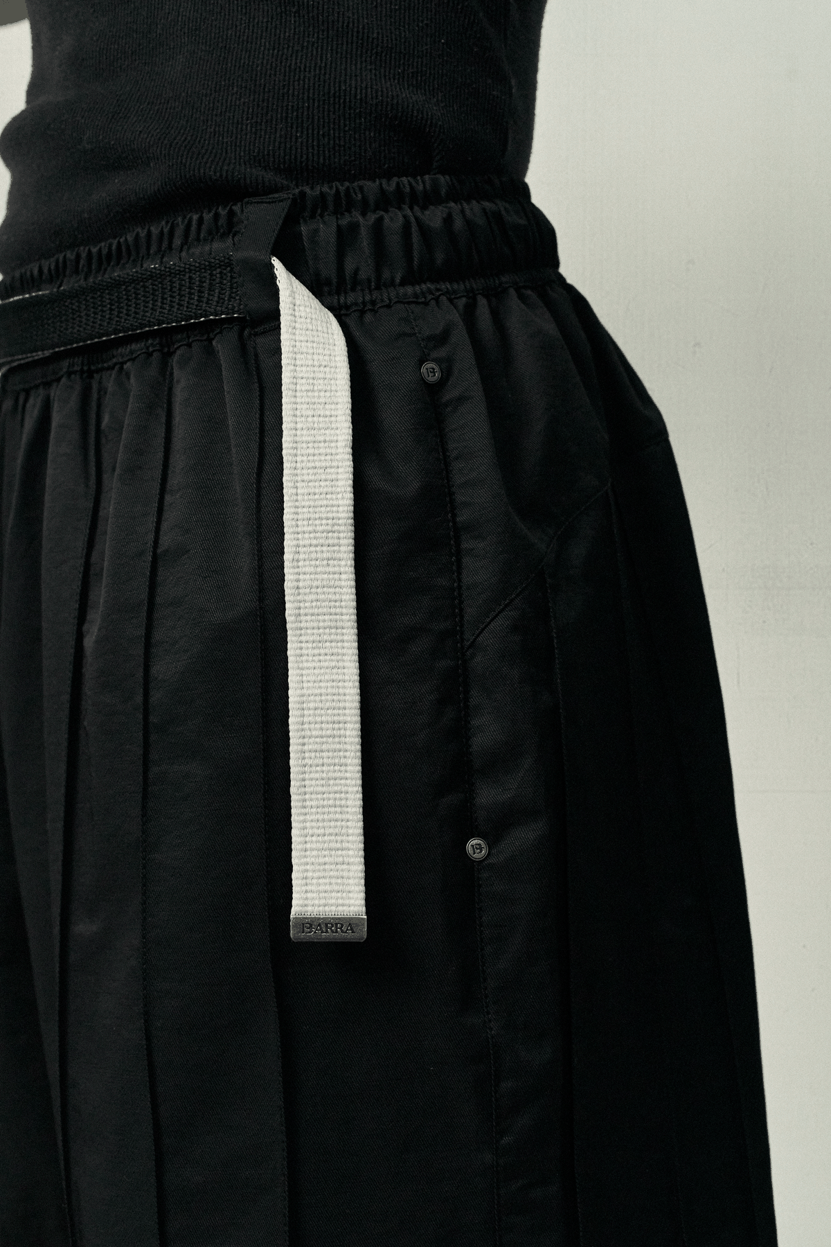 Short BARRA Nervuras "B Garça" Preto