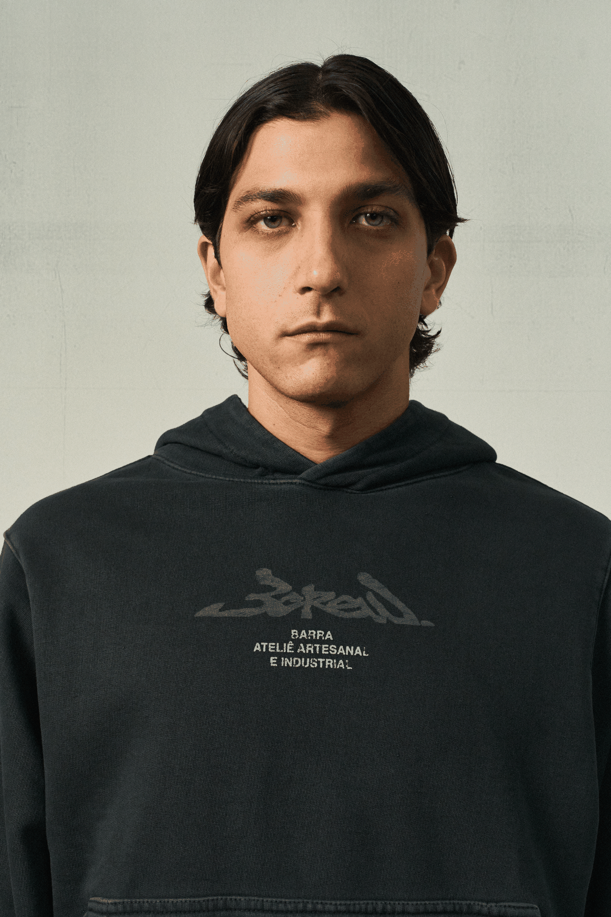 Moletom "Assinatura" Preto Estonado