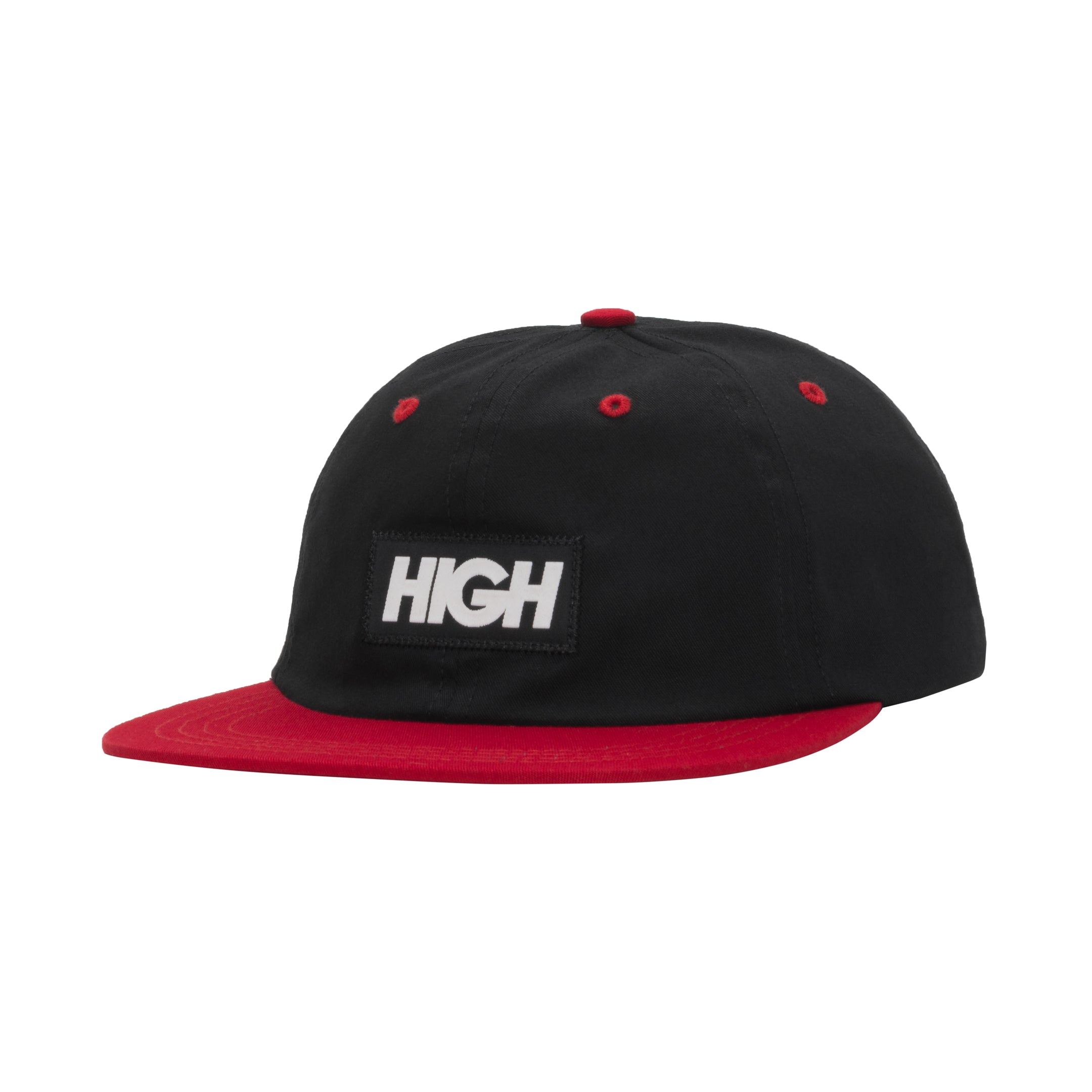 HIGH - Boné 6 Panel Logo Black/ Red