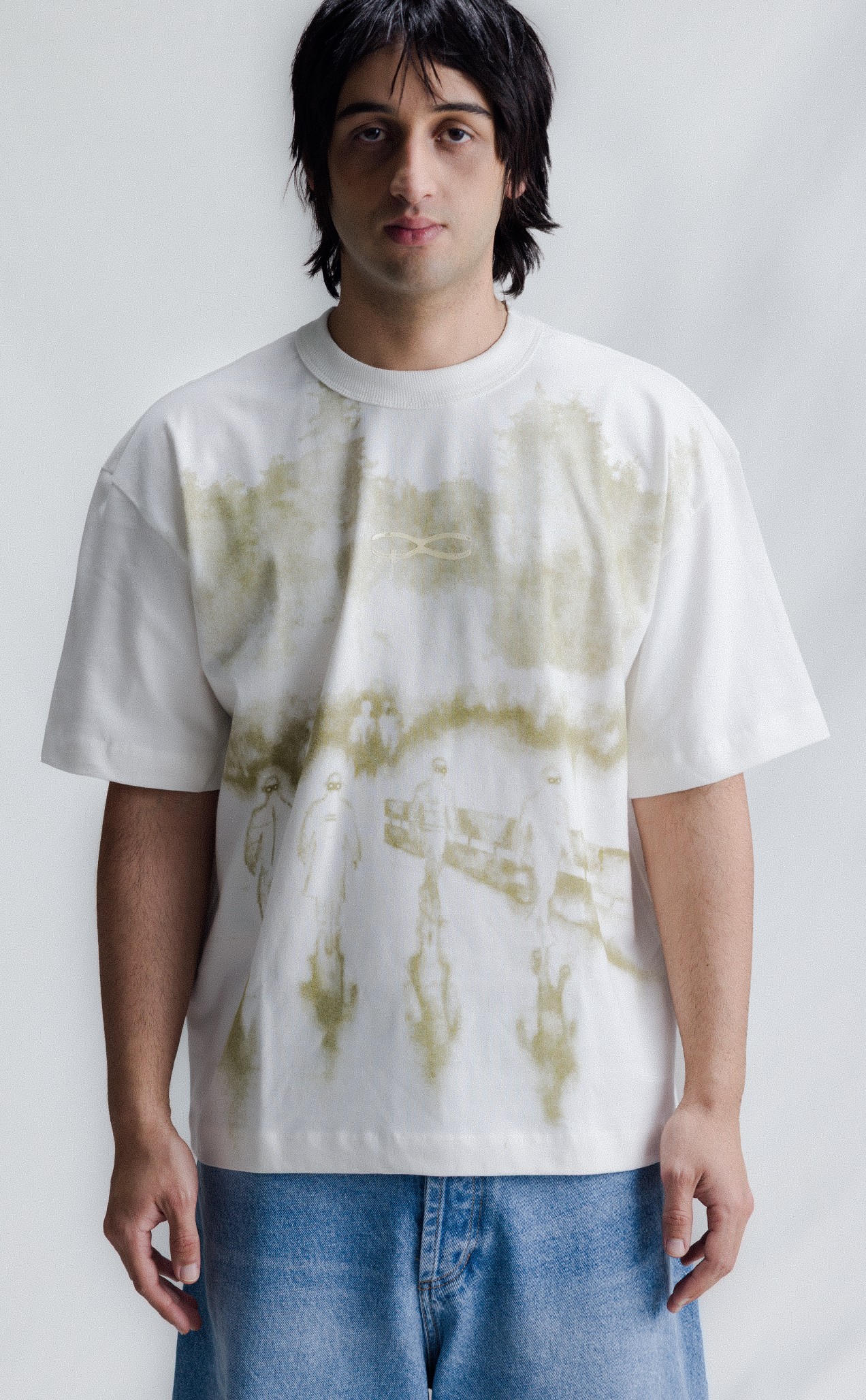 Camiseta QUADRO Qc Paint Boxy Off White
