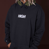 HIGH - Double Hooded Pullover Black
