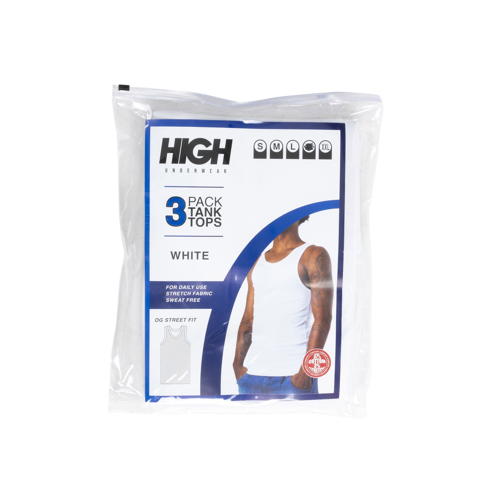 HIGH - Tank Top Pack White - Slow Office
