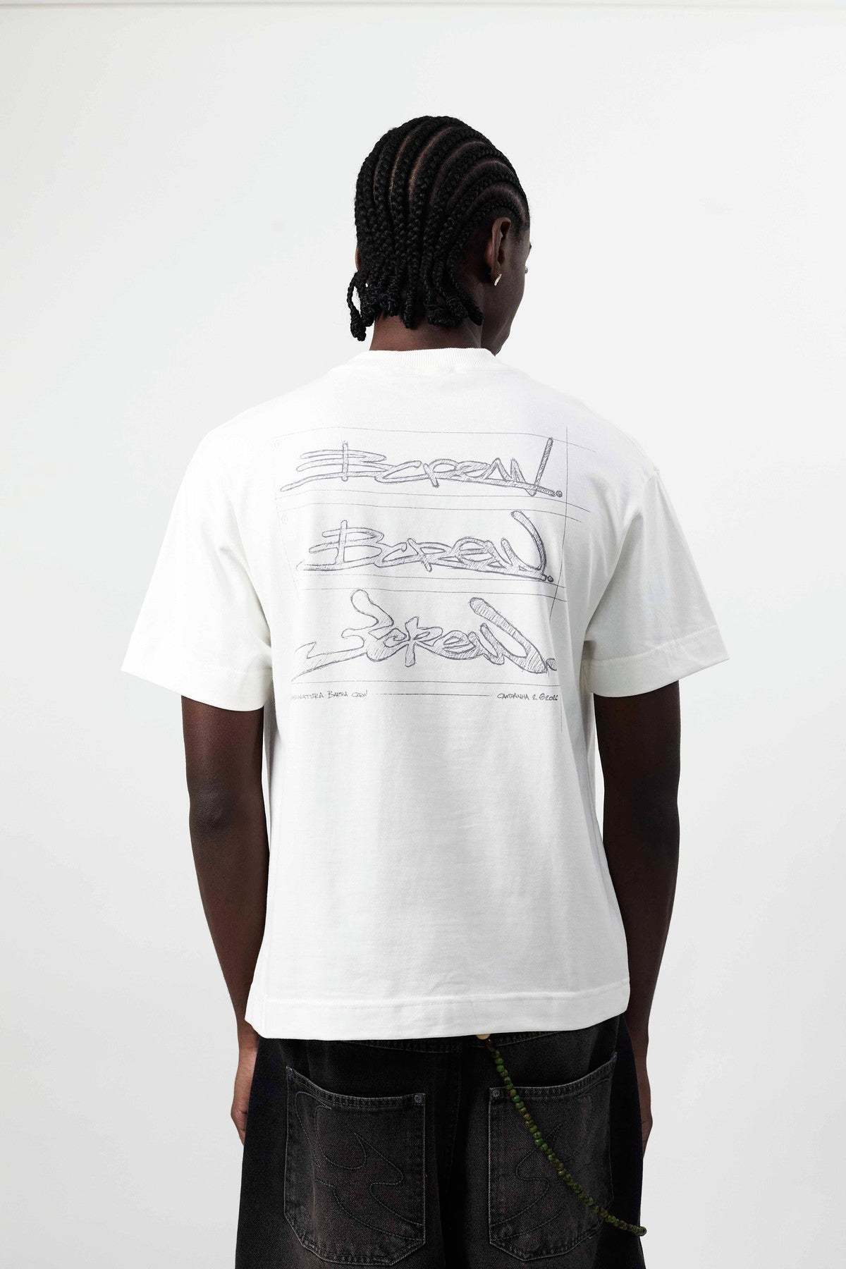 Camiseta Barra "CROQUI" Off White
