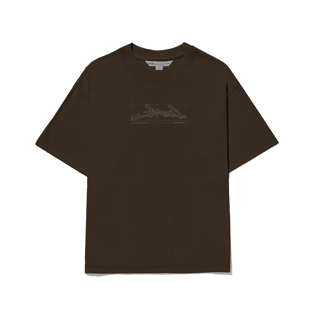 Camiseta Barra "CROQUI" Marrom