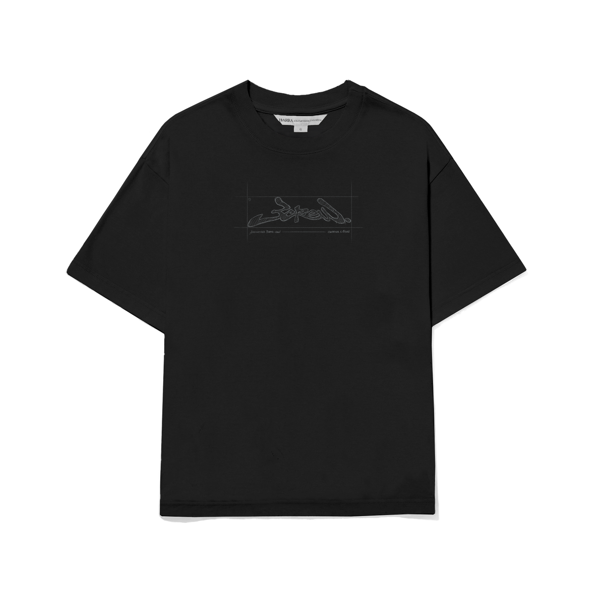Camiseta Barra "CROQUI" Preta