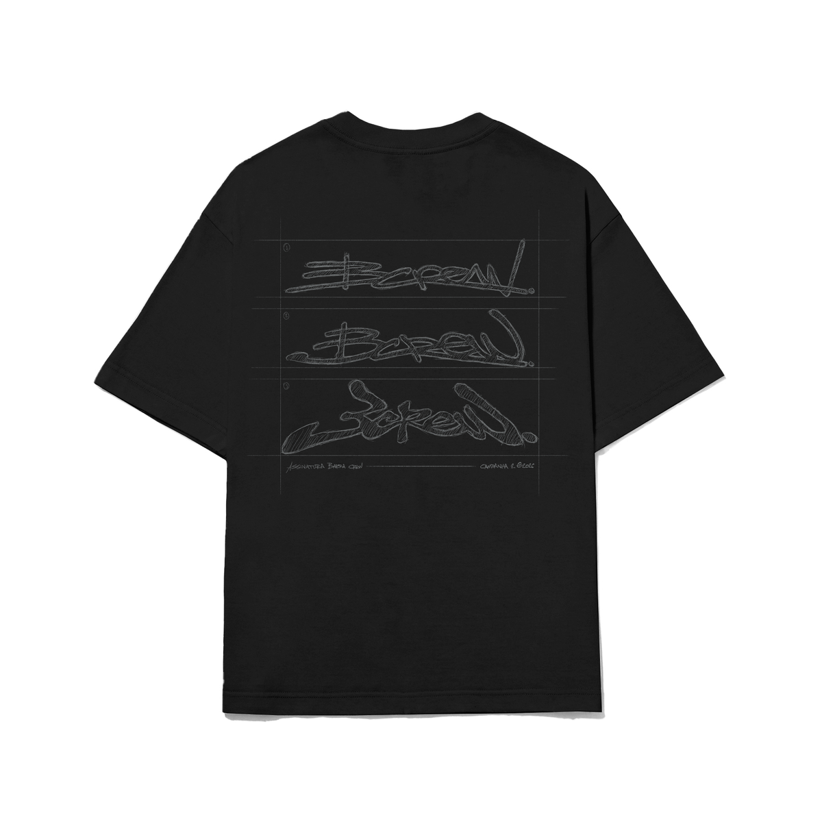 Camiseta Barra "CROQUI" Preta