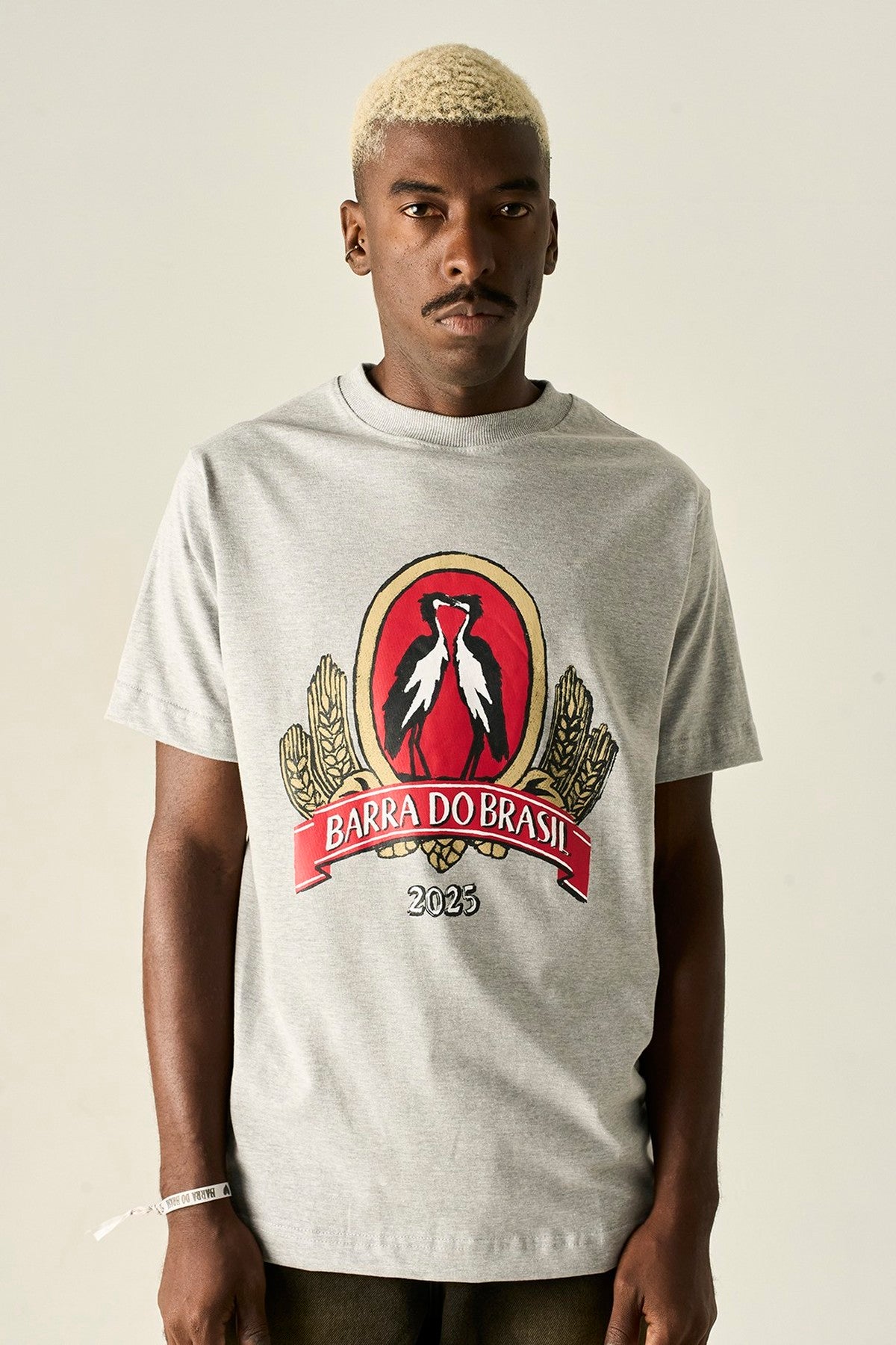 Camiseta BARRA "Barra do Brasil Souvenir" Cinza Mescla