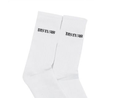 DISTURB - Socks Signature White - Slow Office