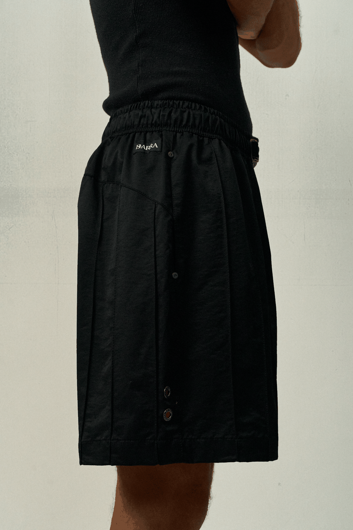 Short BARRA Nervuras "B Garça" Preto