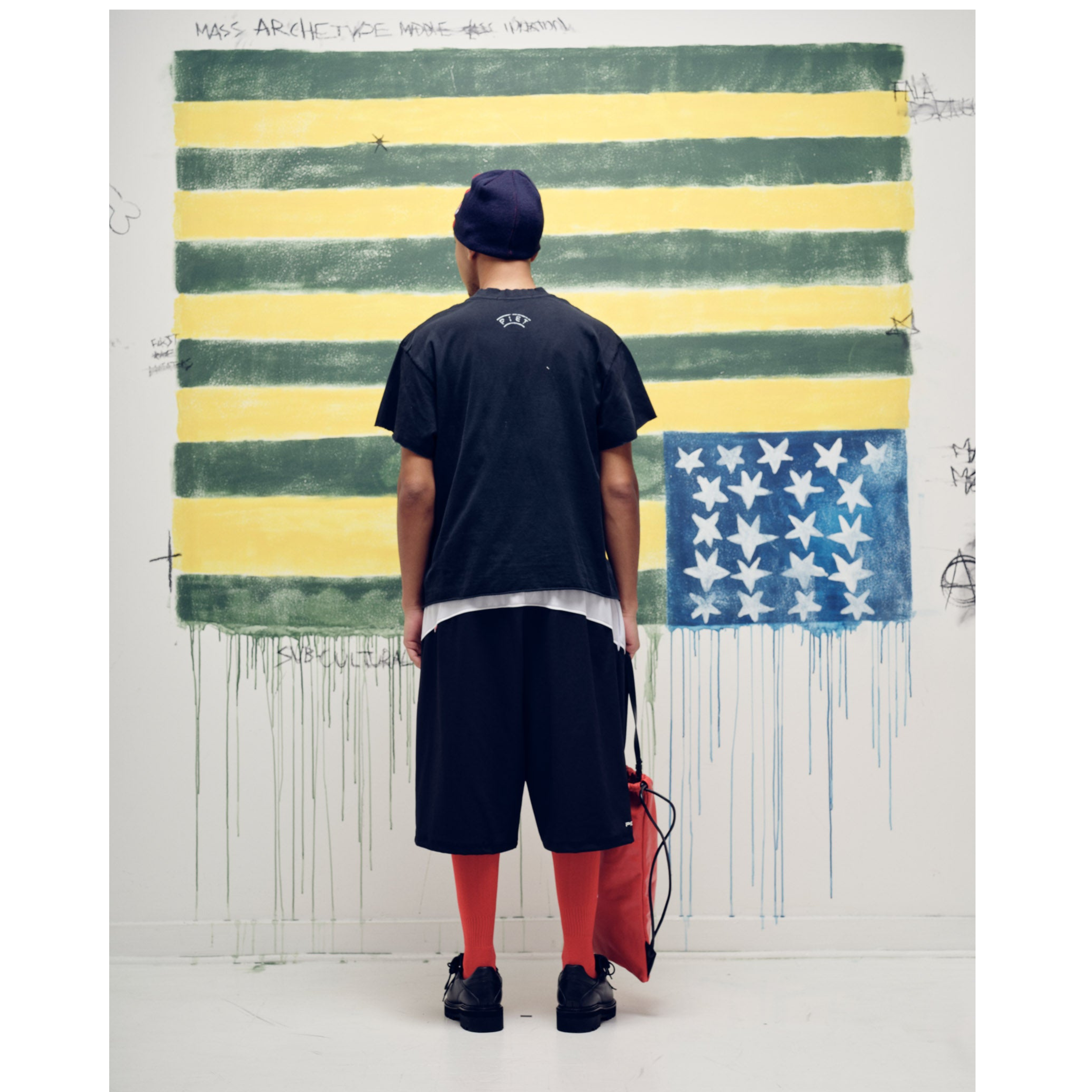 Short PIET Soccer Baggy Black