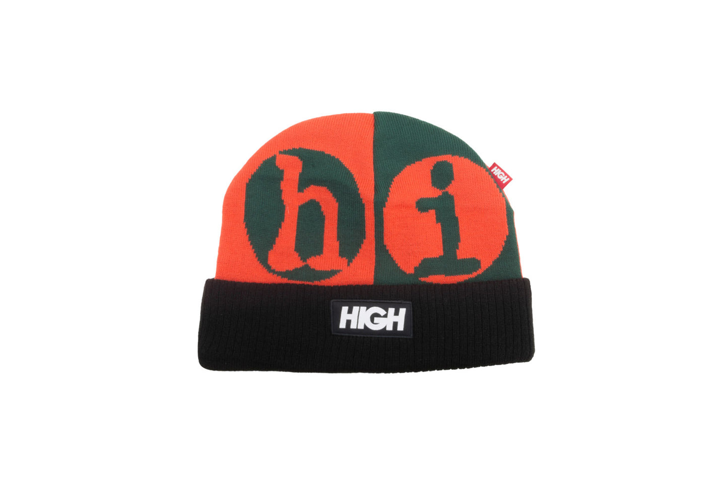 HIGH - Beanie Noir Red/Green