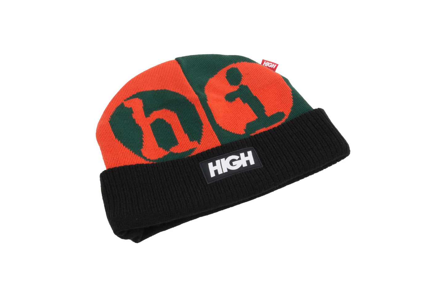 HIGH - Beanie Noir Red/Green