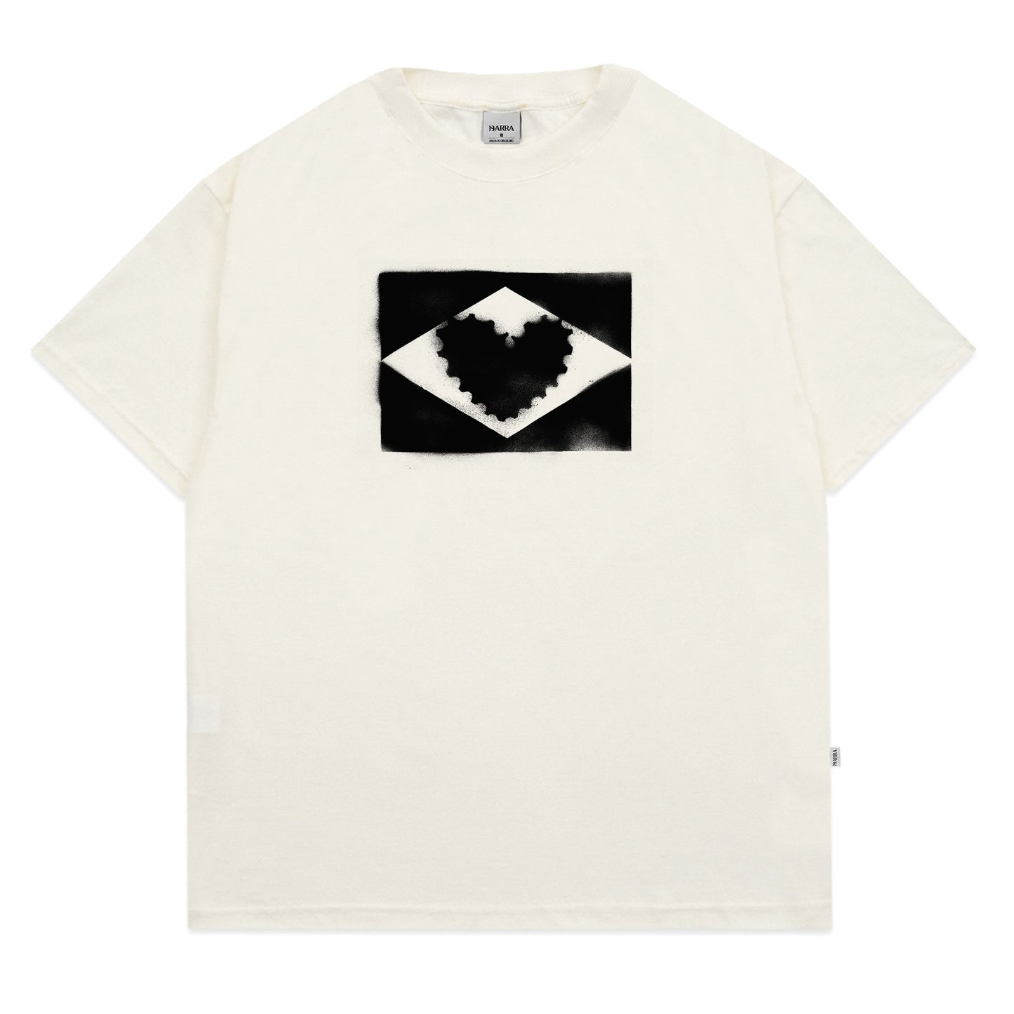 Barra Crew - Camiseta Brasil Estencil Off White