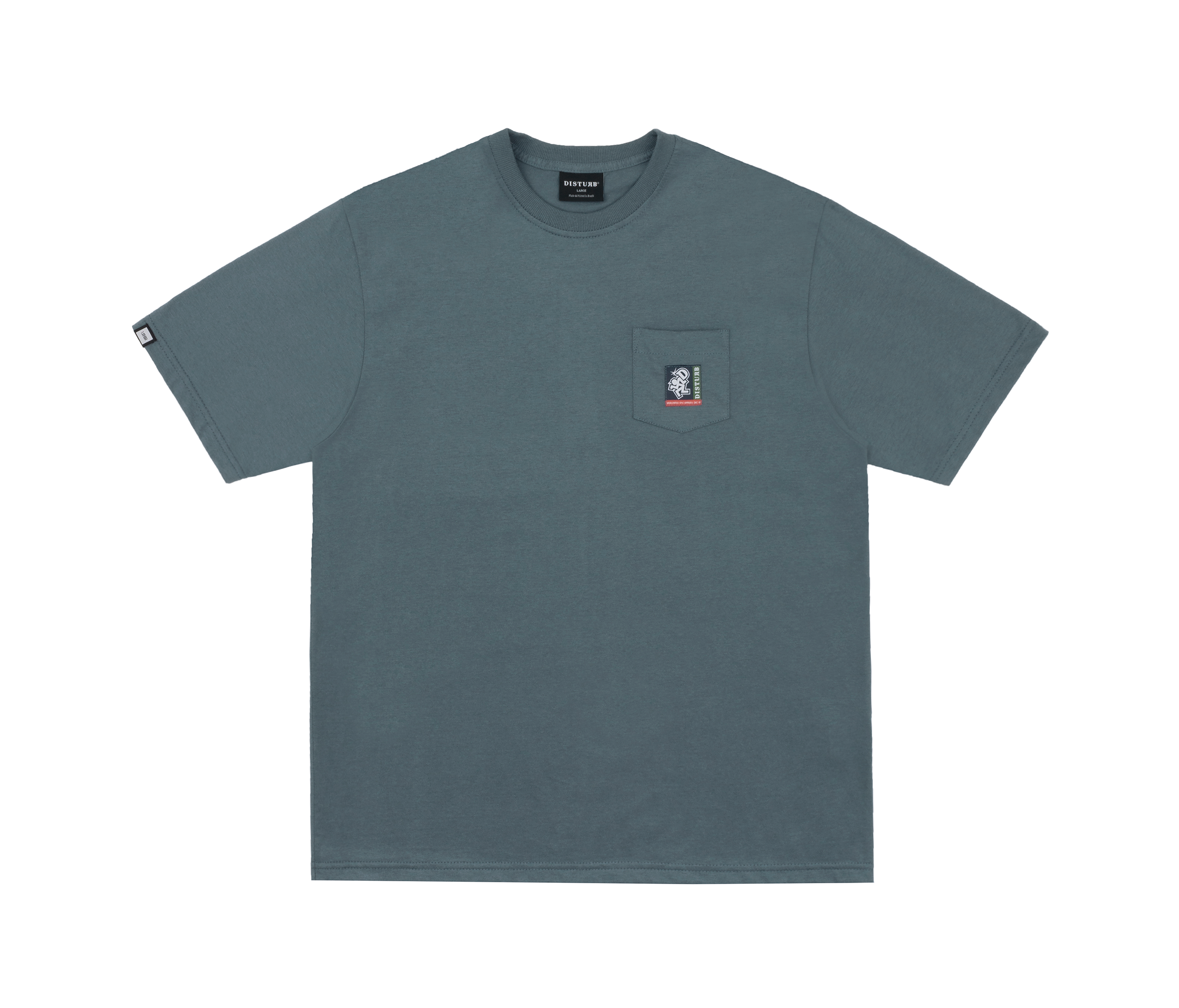 DISTURB - Camiseta Heritage Pocket in Greyish Blue
