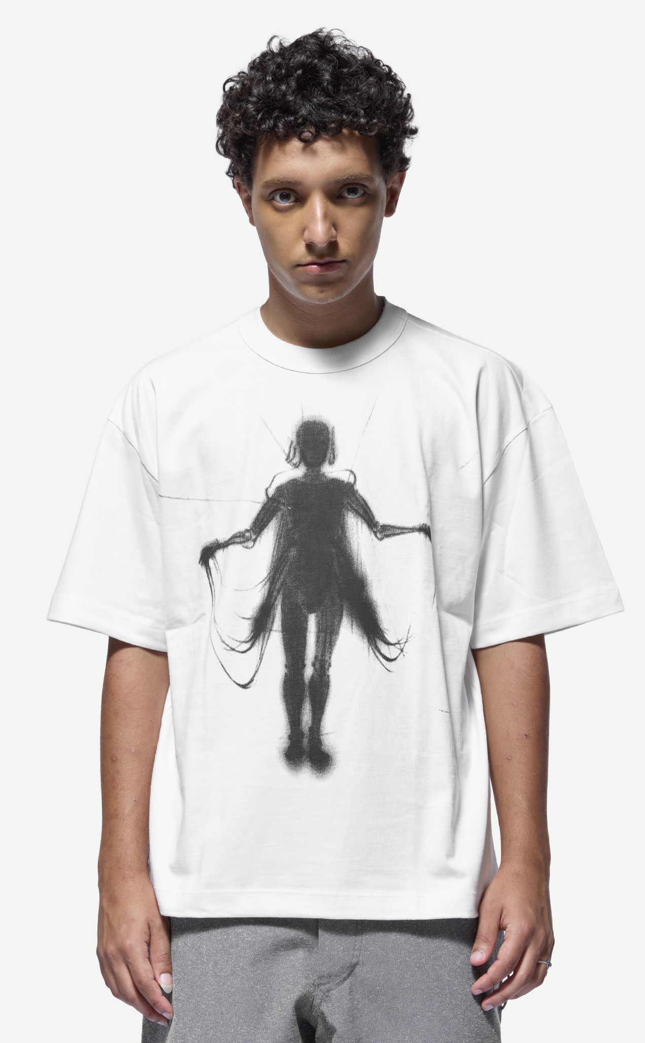 Camiseta QUADRO Robot Wires Boxy Off White