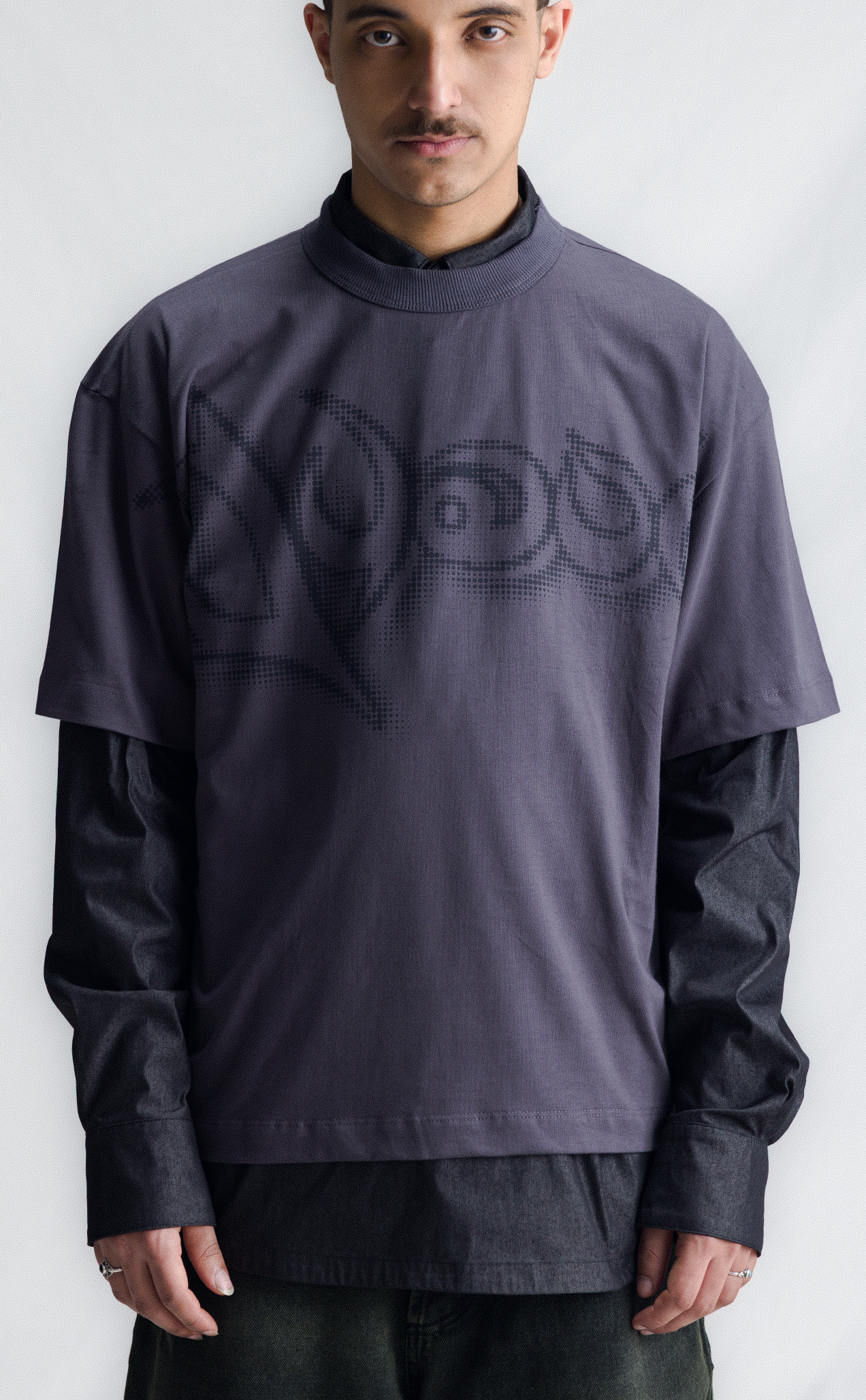 Camiseta QUADRO Tribe Boxy Dark Grey