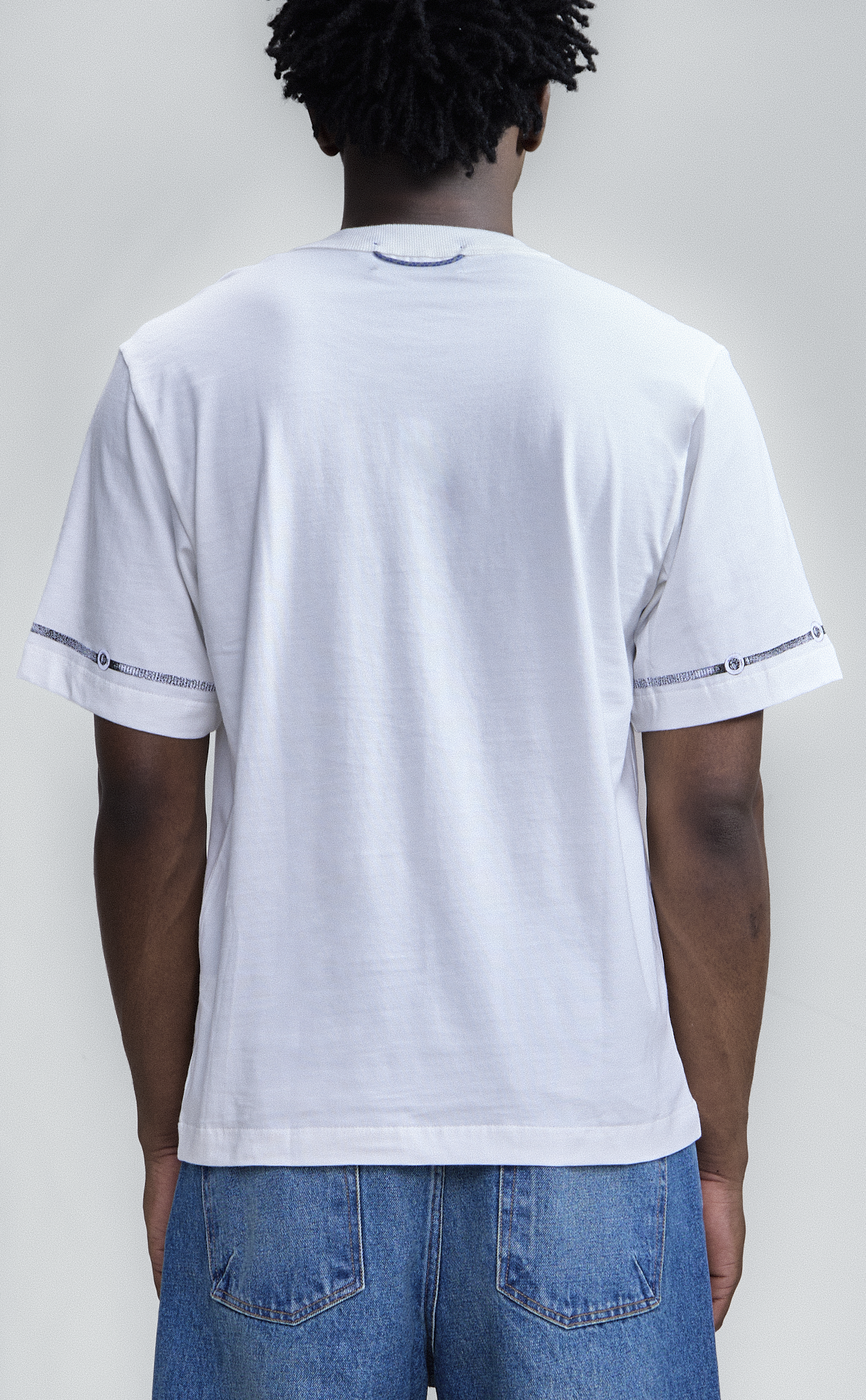 Camiseta QUADRO Buttons Regular Off White