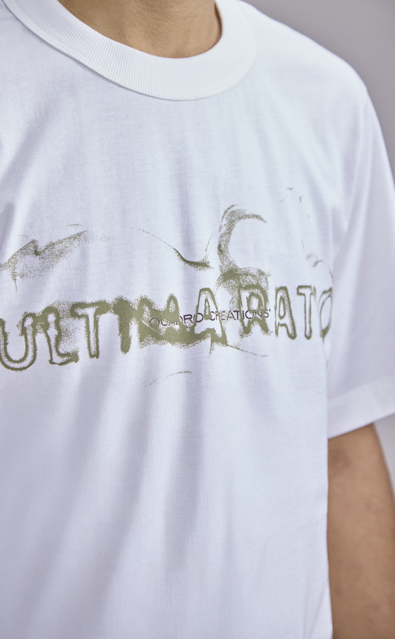 Camiseta QUADRO Foggy Ratio Boxy Off White