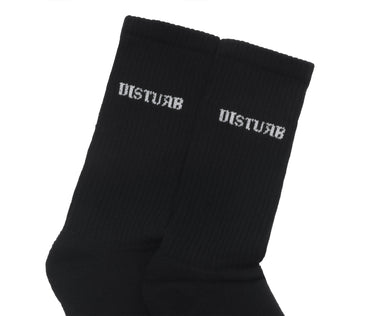 DISTURB - Socks Signature In Black