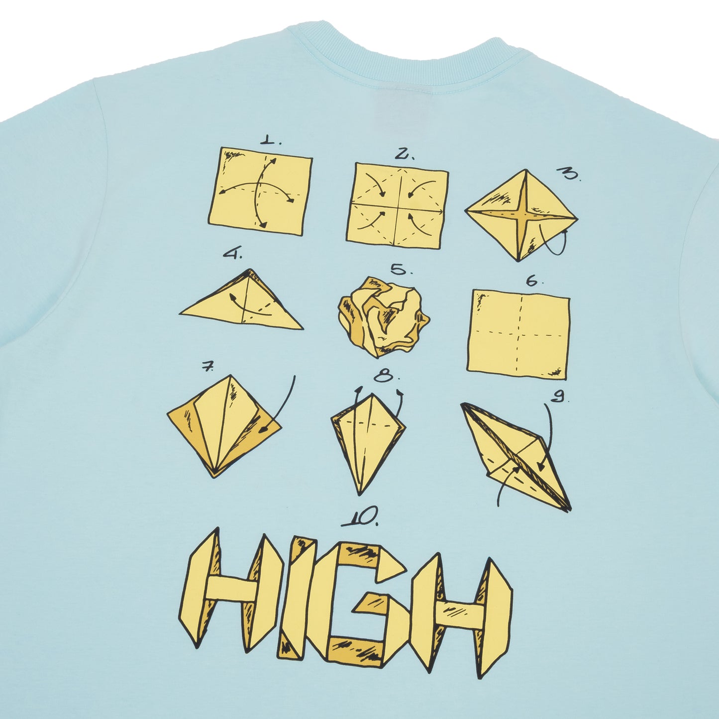 HIGH - Camiseta Origami Soft Blue