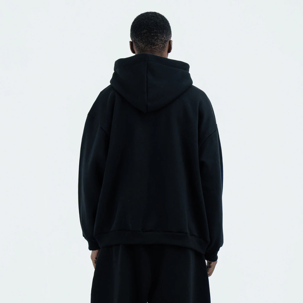 Moletom "Double Layer Black Hoodie" Preto
