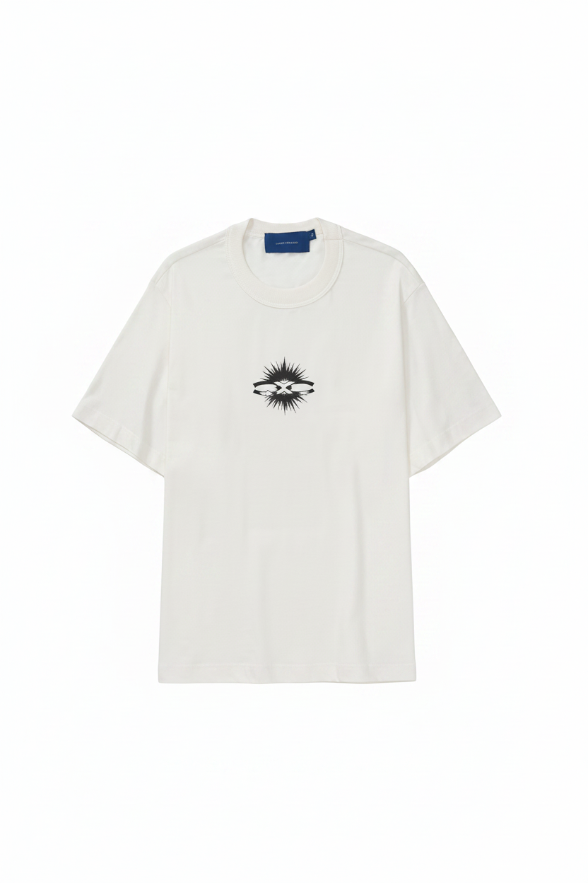 Camiseta QUADRO Luz Regular Off White