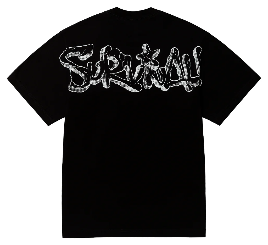 Camiseta SURVIVAL Spray Rascunho Preta